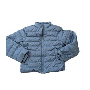 ATHLETA GIRL/ KIDS Packable PUFFER COAT, SIZE 7/8; Light Blue winter coat